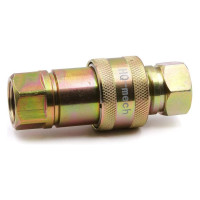 Быстроразъемное гидравлическое соединение HQ-Mech ISO 7241-A конический клапан, БРС M+F, сталь, вн. резьба M16х1.5, синий УТ000002790