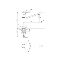 Смеситель для кухонной мойки Ideal Standard ALPHA однорукоятковый, с функцией HWTC, хром BC813AA