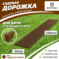 Садовая дорожка Еврогрядка 300x2000, цвет терракот EGDOR30x200tr