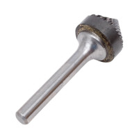 Бор-фреза твердосплавная форма K (M90), двойная заточка 19х10х60 мм, хв-к 6 мм, пласт. бокс №600 Профоснастка 861161910600