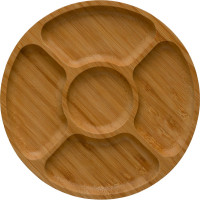 Менажница TAVOLONE секционная, круглая, бамбук, 20х1,6 см 806268876289