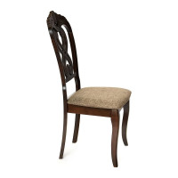 Стул Tetchair Андромеда/ Andromeda дерево гевея, 47x55,5x107 см, cappuchino, ткань коричневая s 168-7, комплект 2 шт. 12895