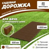 Садовая дорожка Еврогрядка 500x1000, цвет терракот EGDOR50x100tr