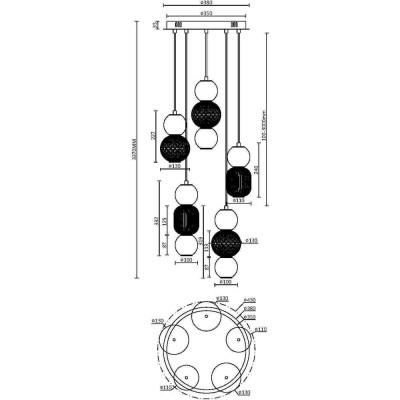 Подвесной светильник MAYTONI drop led MOD273PL-L80CH3K