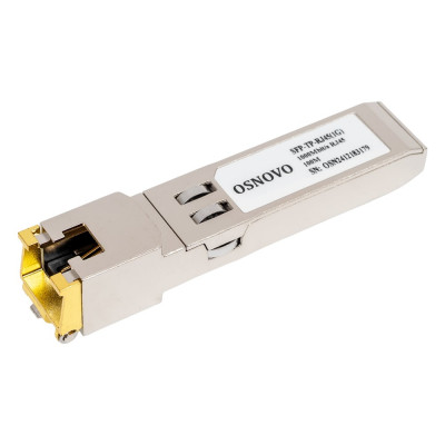 SFP модуль OSNOVO SFP-TP-RJ45(1G) медный, Gigabit Ethernet с разъемом RJ45. sct1400