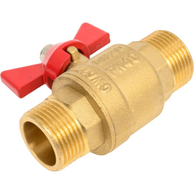 Шаровой кран Victoria 3/4 ш/ш б-ка латунный красная ручка 61-019