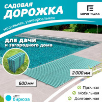 Садовая дорожка Еврогрядка 600x2000, цвет бирюзовый EGDOR60x200bir