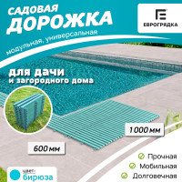 Садовая дорожка Еврогрядка 600x1000, цвет бирюзовый EGDOR60x100bir
