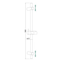 Стойка душевая Wesnaart хром DS010-58
