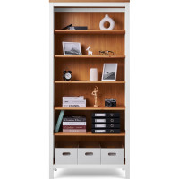 Стеллаж Лузалес КЫМÖР Стеллаж 90х198х37, белый/светло-коричневый 5031280211