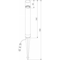 Садово-парковый светодиодный светильник Elektrostandard hidden серый 35166/f серый a066037