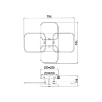 Потолочный светильник Freya gritta led 51w, металл и пластик, белый FR10018CL-L51W