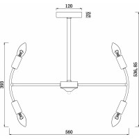 Люстра Freya ingrid 10хe14x40w, металл, черный FR5087PL-10B