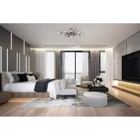 Люстра Freya ollison 8хe14x40w, металл, никель FR5061PL-08N