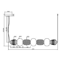 Подвесной светильник MAYTONI pattern led 42w металл золото MOD267PL-L42G3K