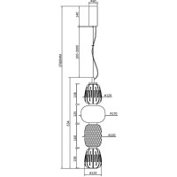 Подвесной светильник MAYTONI pattern led 32w металл хром MOD267PL-L32CH3K