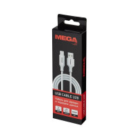 Кабель ProMega u28, 2,4a, 1м, usb - type-c, tpe, силикон, белый 1639349