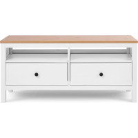 ТВ-тумба Лузалес КЫМÖР 124х57х47, белый/светло-коричневый 5031150111