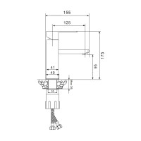 Смеситель для раковины Wesnaart kubus, сатин KUB13-210