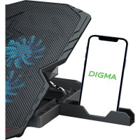 Подставка для ноутбука DIGMA D-NCP150-2 15.6 дюйма 360x260x27 мм 38дБ 2xUSB 2x120 мм FAN 650 г металл/пластик 1914403