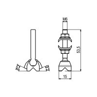 Нажимной упор KUKAMET с шарнирным наконечником 913-2