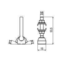 Нажимной упор KUKAMET с шарнирным наконечником 912-2