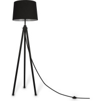 Напольный светильник (торшер) MAYTONI calvin 1хe27x60w металл и дерево черный Z177FL-01B