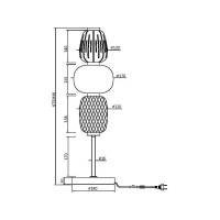 Настольный светильник MAYTONI pattern led 28w металл золото MOD267TL-L28G3K