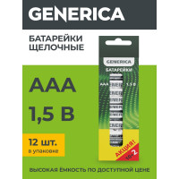 Батарейка GENERICA щелочная, alkaline, lr03/aaa (10+2шт) ABT-LR03-ST-B12-G