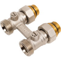 Узел прямой конусный Victoria с шаровыми кранами 3/4 (с переходниками 3/4-1/2) 60-303