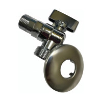 Угловой кран Victoria 1/2-3/4 хром. с отражателем 61-201