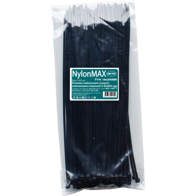 Стяжка Nylon Max TYA-3x200bk