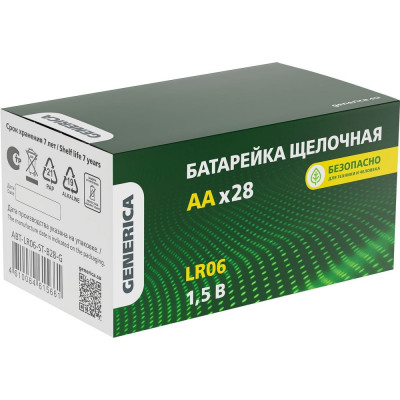 Щелочная батарейка GENERICA alkaline lr06/aa ABT-LR06-ST-B28-G