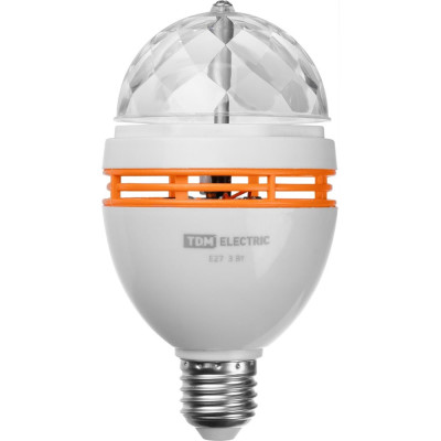 TDM Диско-лампа дл-01 с цоколем е27, 3 вт, rgb, 220 в, белый SQ0361-0500