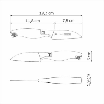 Овощной/фруктовый нож TRAMONTINA Sublime 7.5 см 24063/103-TR