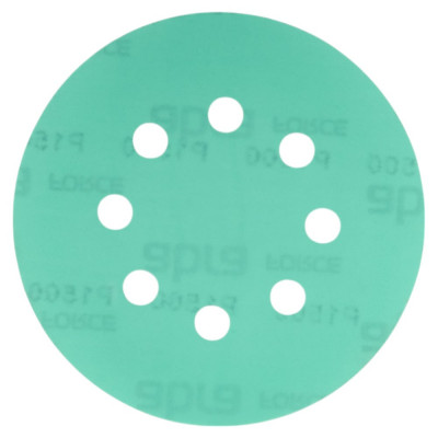 Abraforce Диск шлифовальный Green Film на плёночной основе 8 отв. 125ммР1500 (уп. 5 шт.) 181304