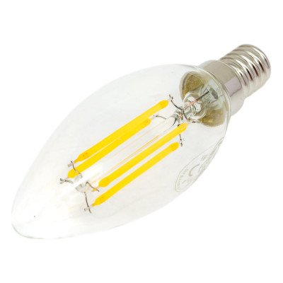 HOROZ ELECTRIC Светодиодная филаментная лампа FILAMENT CANDLE-6 6W 4200K E14 220-240V 001-013-0006 HRZ01000339