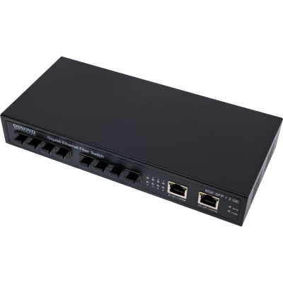 Коммутатор OSNOVO SW-7028 Gigabit Ethernet на 8 SFP + 2 RJ45 портов sct1278