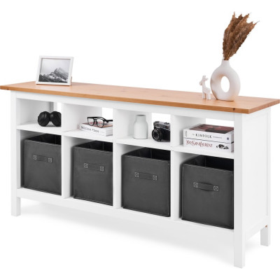 Стол-консоль Лузалес КЫМÖР 157х74х40 см, белый/светло-коричневый 5032100111