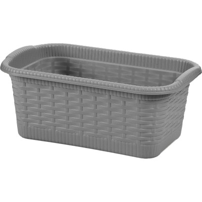 Корзина прямоугольная GENSINI Rattan, 24x15x10 см, пластик, цвет в ассортименте 3322