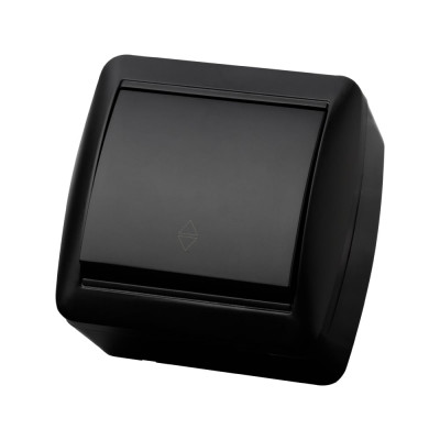 Выключатель на 2 направления TDM ELECTRIC 1-кл. открытой установки IP44 10А графит "Селигер" SQ1818-0311
