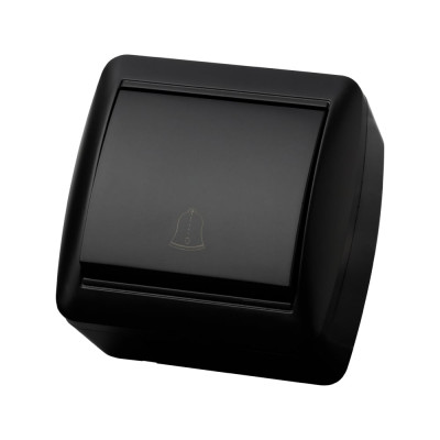Кнопка звонковая TDM ELECTRIC открытой установки IP44 6А графит "Селигер" SQ1818-0316