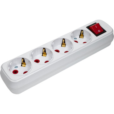 Колодка на 4 гнезда Horoz Electric С/З с выключателем 200-400-402 HRZ00001509