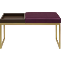 Банкетка GreenWeen ALBA BOX золотая, Marsala, BrownBox, 850x400x450 GW-ALBABOX-MARSBROWN-850G