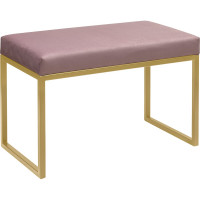 Банкетка GreenWeen ALBA SMART золотая, Dusty Pink, 650x350x450 GW-ALBASMART-DP-650G