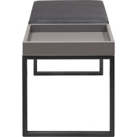 Банкетка GreenWeen ALBA BOX черная, Mouse Grey, GreyBox, 850x400x450 GW-ALBABOX-MGGREY-850B