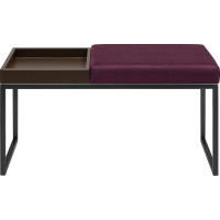 Банкетка GreenWeen ALBA BOX черная, Marsala, BrownBox, 850x400x450 GW-ALBABOX-MARSBROWN-850B