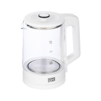 Чайник Homestar hs-1008 1.8 л, стекло, белый 107009