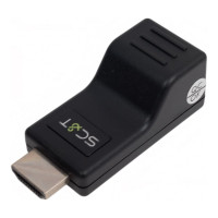 Комплект передатчик+приёмник (HE01SET+HE01SER) для передачи HDMI SC&T HE01ERK по витой паре до 40 м с разрешением до 1080 p. sct1086