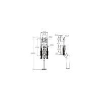 Стяжной сверхмощный замок MFK-TORG GH-40341 цинк, ручка прорезиненная J40341